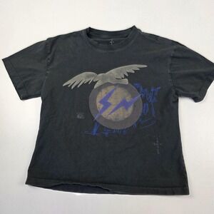 Cactus Jack Fragment Shirt Mens Small Black Lightning Graphic Streetwear Tee